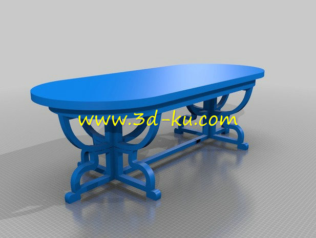 小的桌台，桌腿的设计模型的图片1