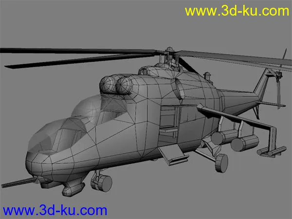 俄军MI-24武装直升机模型的图片1