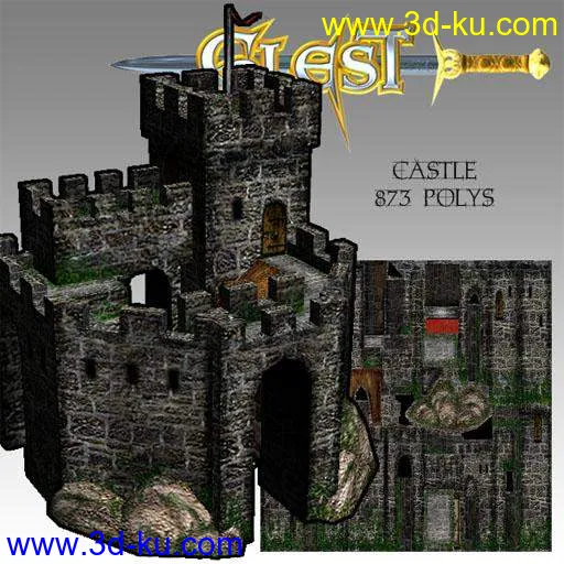 中世纪风格游戏GLEST建筑集模型的图片3