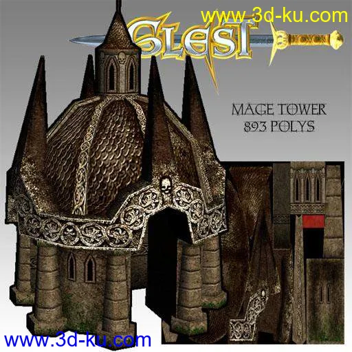 中世纪风格游戏GLEST建筑集模型的图片6