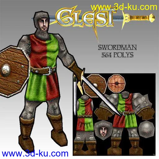 中世纪风格游戏GLEST角色集模型的图片9