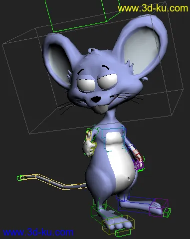 学习用老鼠模型-骨骼以绑定的图片1