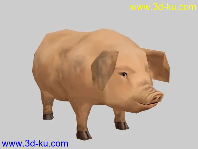可爱的小猪猪模型的图片1