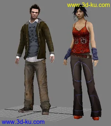 07年最新恐怖冒险游戏《恶夜杀机2》男女主角模型的图片1