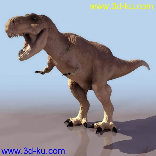 f发两只恐龙的模型+贴图的图片1