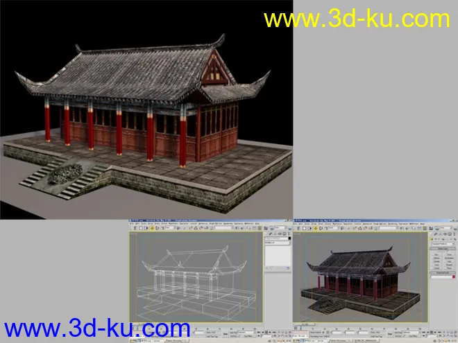 中国古代建筑房子之①模型的图片1