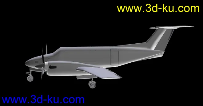 KingAir涡桨飞机模型下载的图片1