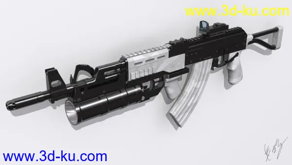 Ak103+GP30榴弹发射器+Kobra反射式瞄准镜（改）模型的图片1