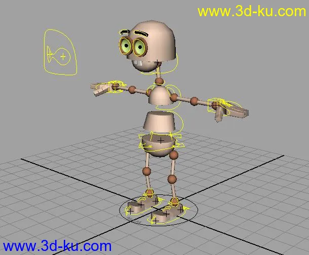 可爱机器人(绑定好的)模型的图片1