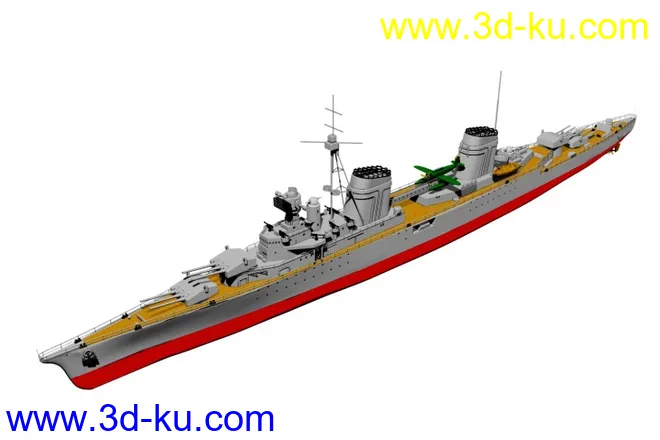 原创_二战德军巡洋舰_3DMAX7模型的图片1