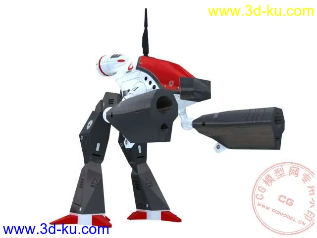 太空堡垒 变形战斗机VF1J、VF1A模型，obj格式，无贴图的图片5