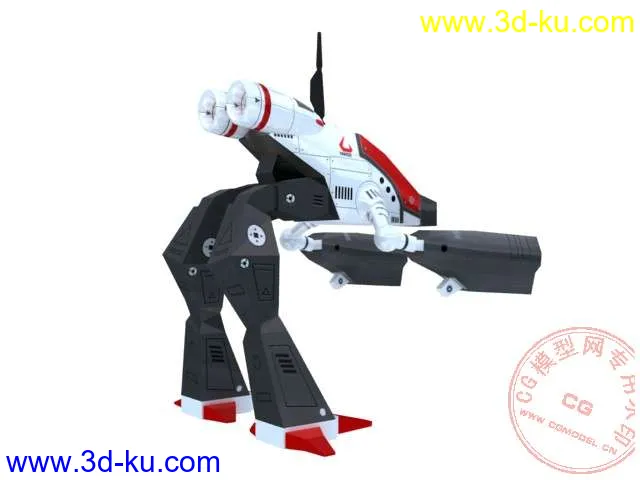 太空堡垒 变形战斗机VF1J、VF1A模型，obj格式，无贴图的图片6