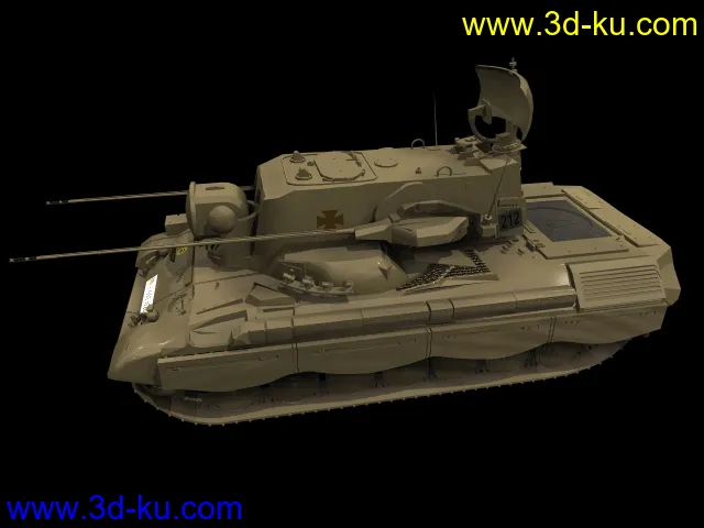 德国“猎豹”35mm自行高射炮；3dxmax格式，带贴图模型的图片1
