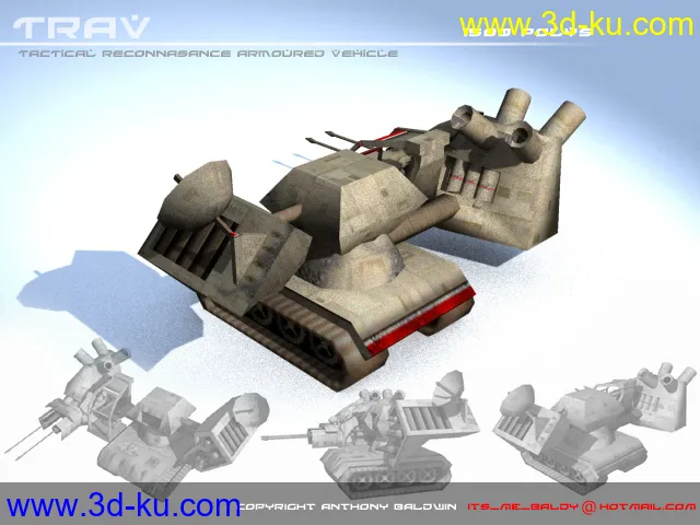 未来坦克，MAX格式，带贴图模型的图片1