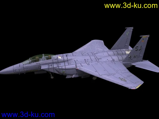 美军F-15E“攻击鹰”战斗轰炸机，3DSMAX格式，带贴图模型的图片1