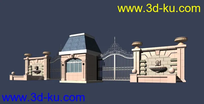 室外建筑模型----------入口大门的图片1