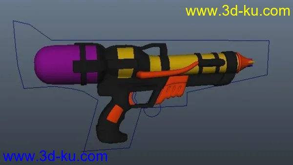 玩具水枪带绑定（低版本打开注意忽略版本号）模型的图片1