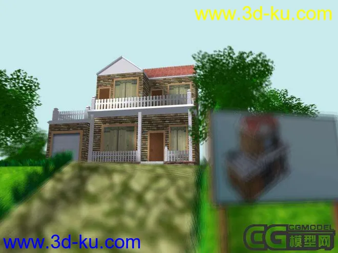 做虚拟漫游时做的房子模型的图片1