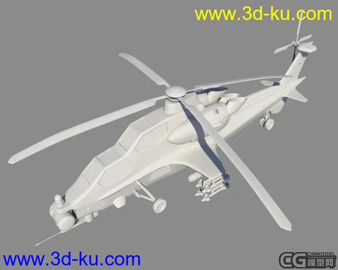 直升机，新手初做。模型的图片3