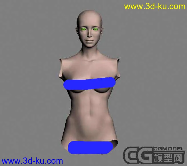 半身像的女人体习作模型的图片1