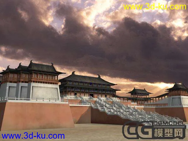 唐大明宫含元殿,也是一年前的东西了模型的图片1