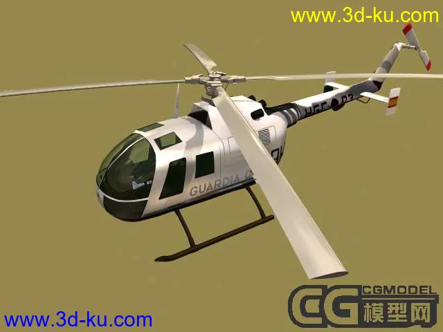又来一个直升飞机（照样带材质灯光）喜欢的来模型的图片1