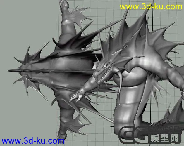 原来做的一个魔兽里面的naga海妖模型的图片1