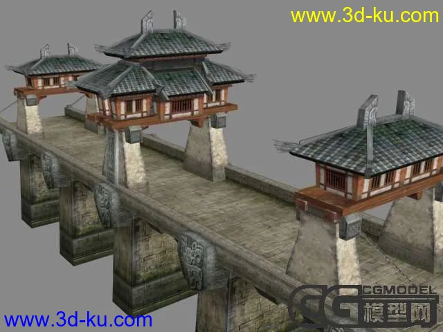 中国古代楼桥模型的图片1