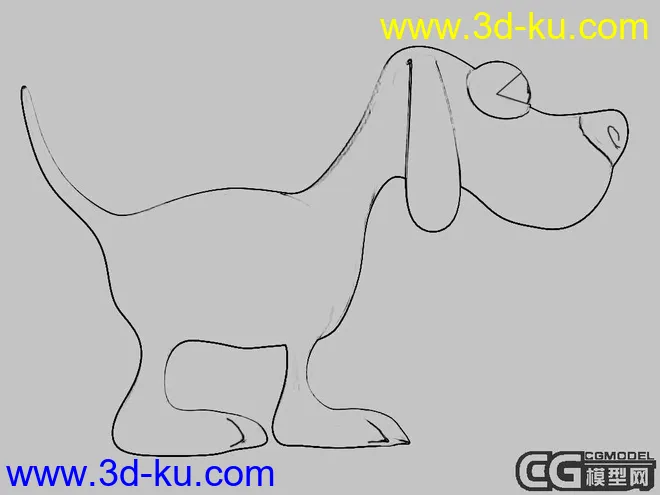 卡通小狗模型的图片1