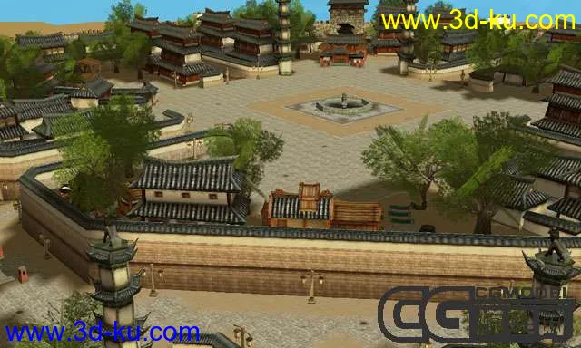 网络游戏“墨香”古代城市场景模型的图片3