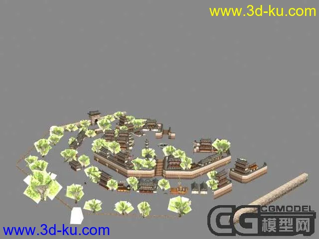 网络游戏“墨香”古代城市场景模型的图片5