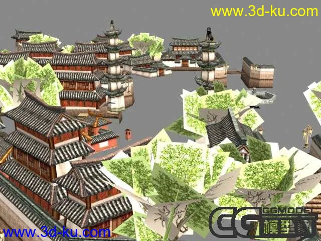 网络游戏“墨香”古代城市场景模型的图片6