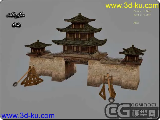 【半临摹半原创】 中国古代建筑房子之 ■城墙■模型的图片1