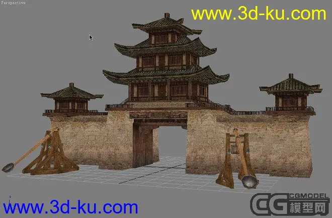 【半临摹半原创】 中国古代建筑房子之 ■城墙■模型的图片2