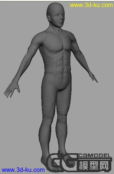 以前做了个男人体，发上来请大家点评点评模型的图片1