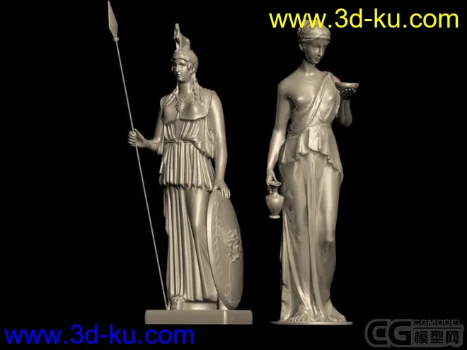 神话人物雕塑，雅典娜，维纳斯模型的图片1