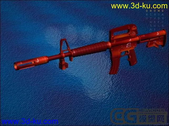 穿越火线里的M4A1红魔模型的图片1