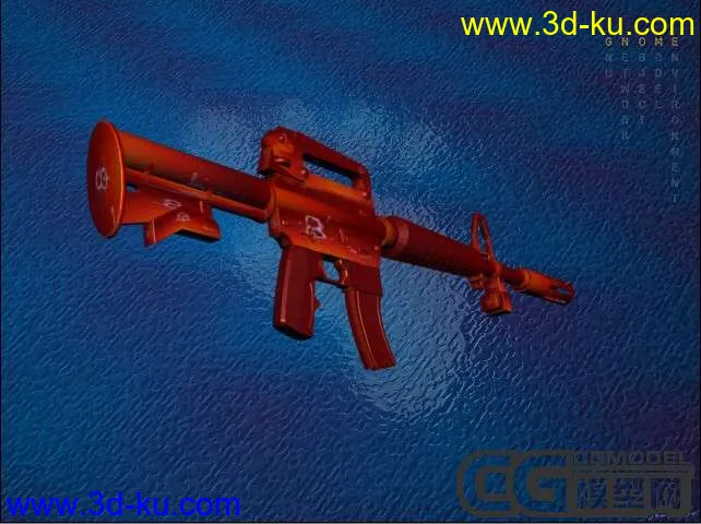 穿越火线里的M4A1红魔模型的图片2