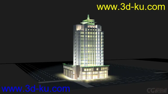大楼夜景模型的图片1