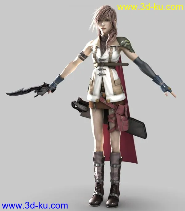 最终幻想13 女主角 冷酷美人,雷霆 Lightning (Claire Farron)模型的图片1