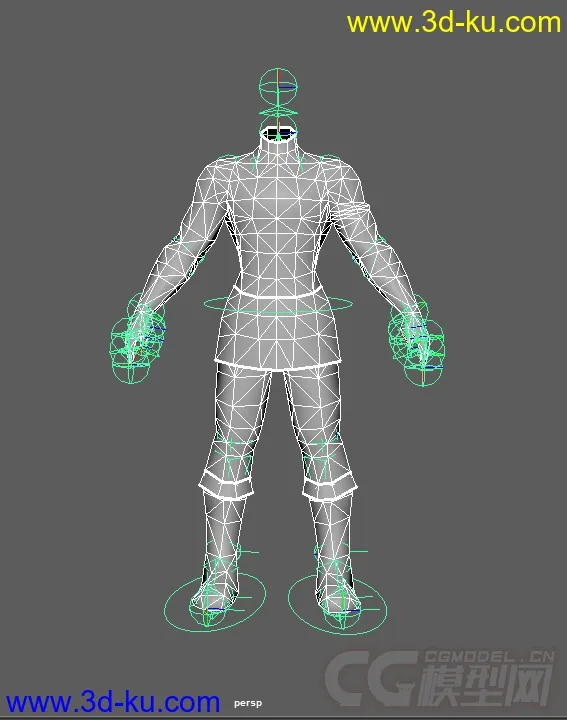 [MAYA6.0][人物模型][贴图/有][骨胳/有]男性战士模型(头部缺省]的图片2