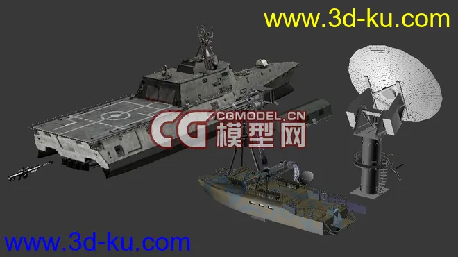 一套游戏用军事模型合集（集合了装甲车、飞机、军舰和航空模型）的图片4