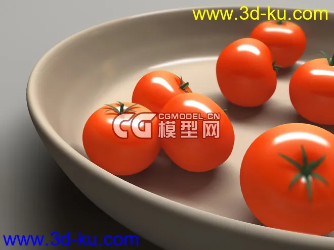 自己做的一个番茄的材质模型的图片1