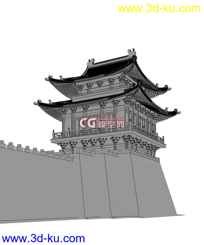 经典古建筑之南宫门模型的图片1