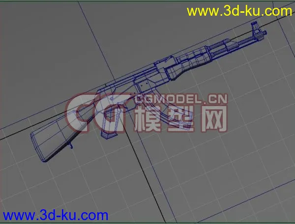 ak47枪 模型制作 看布线的图片1