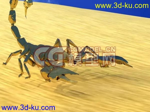 沙漠罕见的黄金蝎子模型的图片1