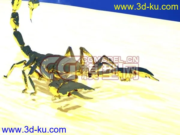 沙漠罕见的黄金蝎子模型的图片2