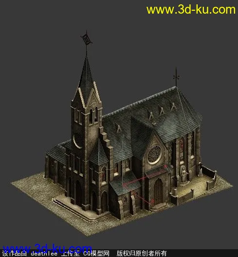 欧洲中世纪教堂模型的图片1