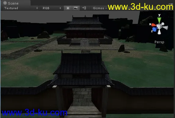 小岛 寺庙 带贴图模型的图片2