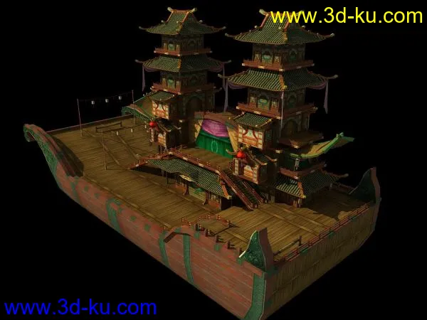 剑网三扬州城画舫模型的图片2